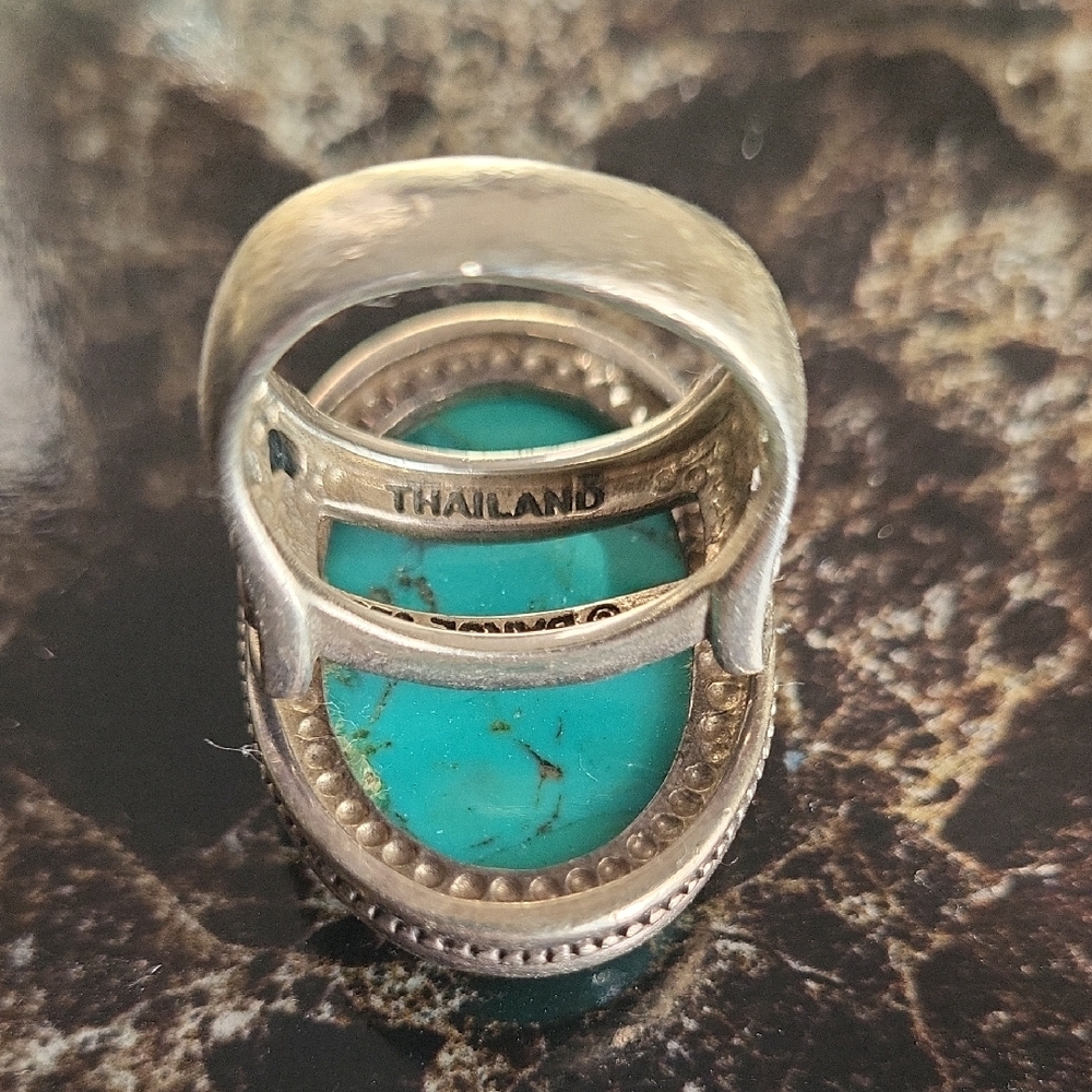 Turquoise Silver Ring - image 3